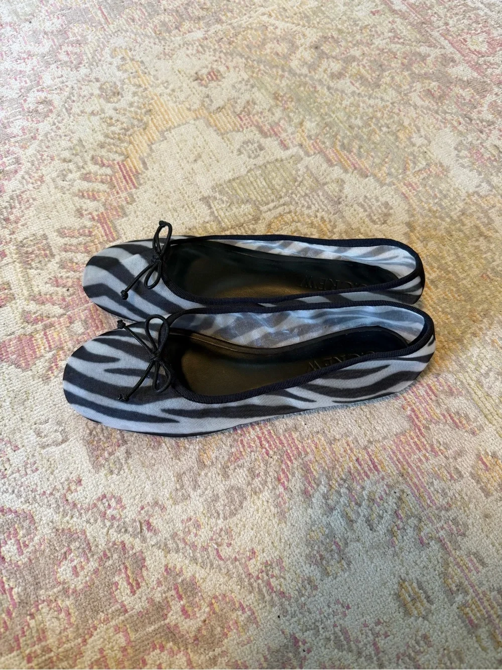 J. Crew Andi mesh ballet flat zebra
